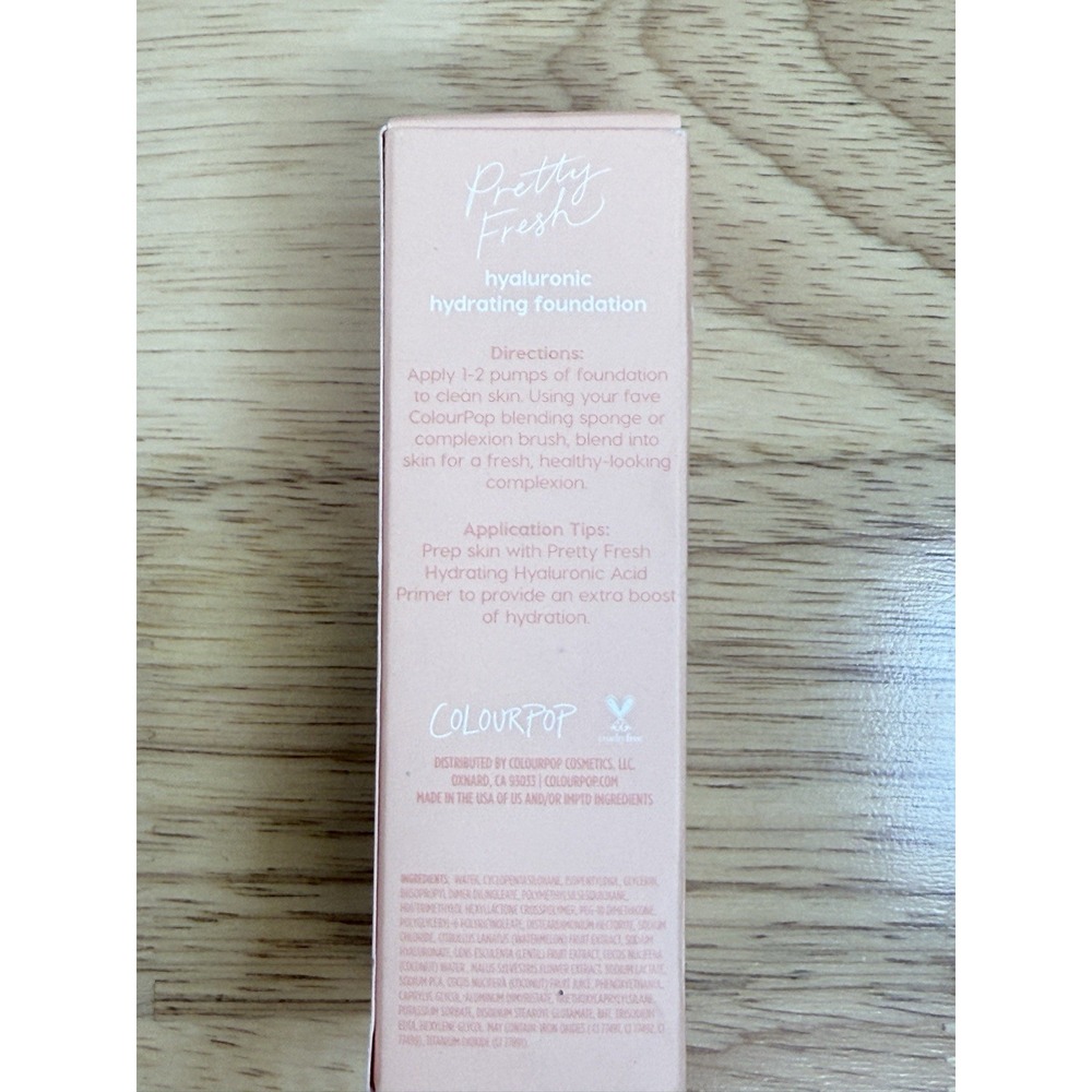 ColourPop Pretty Fresh Hyaluronic Hydrating Foundation Medium 105N - Picture 4 of 6